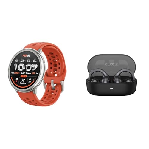 Amazfit Active 2 44mm GPS Smartwatch + OWS Bluetooth Earbuds