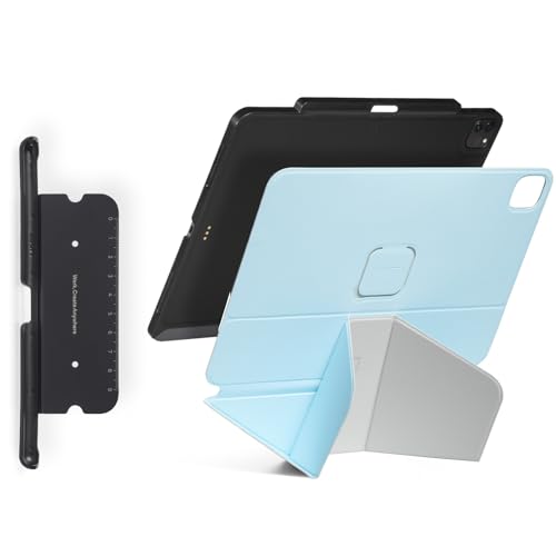 MOFT Dynamic Folio Case for iPad Air 11 inch Soothing Mist x Misty Cove & Snap Tablet Case for iPad Air 11" Black & Pencil Holder for Apple Pencil