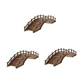 Puppenhaus-bogenbrücke – diese miniatur-holzbogenbrücke ist eine lebensechte mini-hausgartendekoration, lebendig und dekorativ.