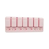 Fogukier Medikamenten Pill Organizer - 7 Tage Reise Pillendose - Tragbare Medikamentenbox Dispenser Für Tägliche Reise Handtasche - Organisation Für Fischölkapseln