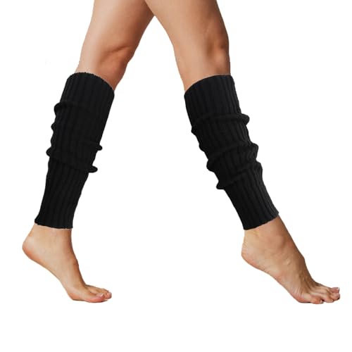 Calentadores Piernas Mujer y Niña, Leg Warmers, Suave Puños de Tobillo de Punto de Hilo de Invierno, Flexibles Calcetines Altos hasta Rodillas sin Pies, para Yoga, Ballet, Danza, Baile o Aerobic