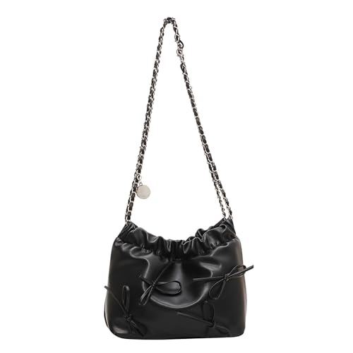 Women's Ruched Mini Handbag, Summer Chic Bucket Bag Fashionable Crossbody