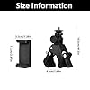 Mic Stand Phone Holder, Phone Holder Clamp, Clamp Phone Holder, Freely Adjustable 360° Rotation Microphone Holder, for Live Broadcast Recording Riding Traveling(Black) #1