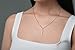 GAVU Rose Gold Cross Necklace for Women, Dainty 925 Sterling Silver Necklace for Women