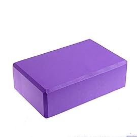 GOGODOG Yoga Blocks [2 Pcs] Solid Color Yoga Brick 180g High Density EVA Foam Environmental Protection Thicken Color Yoga Bricks Support Deepen Poses for Yoga, Pilates (Purple)