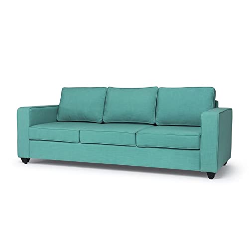 Image of Wakefit Sofa Set | 3 Year Warranty | Sofa 3 Seater, 3 Seater Sofa for Living Room, Wooden Sofa Set, Couch Sofa for Living Room, Sofa for Living Room - Napper(Linen Charm : Linen Charm Lagoon)