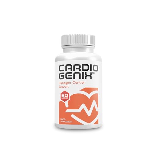 Cardio Genix Glycogen Support Wellness Supplement - Support Formula for Daily Vitality - Vegan Friendly - 60 Capsules 1 Month Supply