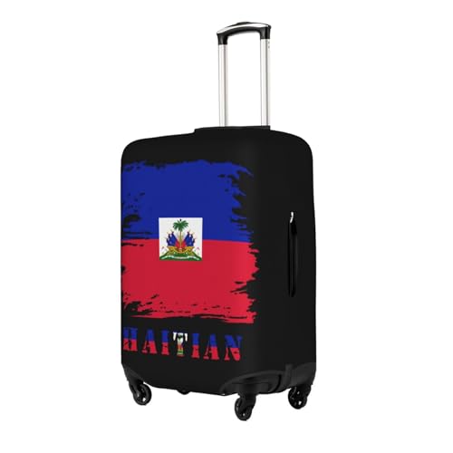 Travel Luggage Cover Vintage Haiti Haitian Flag Fashion Washable Baggage Suitcase Protector Fit For Luggage Medium2