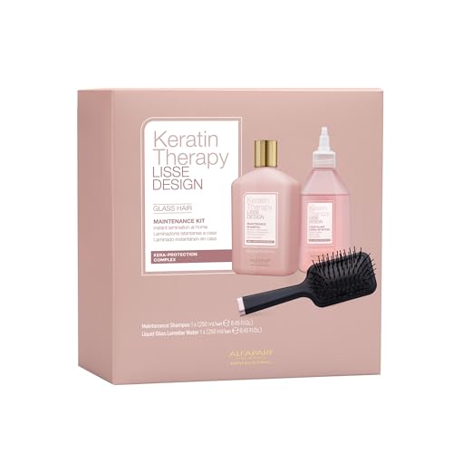 Alfaparf Milano Professional Keratin Therapy Lisse Design Glass Hair Kit - 3