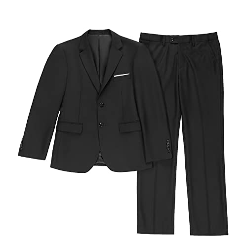 Happyguan Men's Suit Black Slim Fit 2 Button Formal Business Suits For Men 2 Pieces Casual Wedding Tuxedo Homecoming Suit M #TOP6