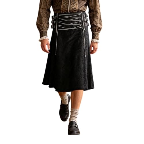 Kilt écossais utilitaire et pantalon jupe homme style gothique renaissance