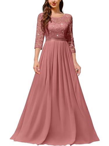 Miusol-Womens-Classy-Scoop-Neck-Sequined-Floral-Lace-Home-Coming-Party-Maxi-Dress-Large-Cinnamon-Pink
