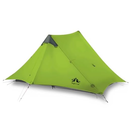 Night Cat Ultralight Tent 2 Person for Professional Backpacker Hiker 3 LBS Only Backpacking Bivvy Ground Tent Heavy Rain Waterproof Trekking Pole Not Included