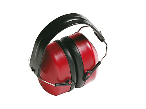 Amig - Auriculares Plegables Rojos Protectores Auditivos de Atenuación para Nivel de Ruido Medio - Alto · 30 dB. - Muy Cómodos, Adecuados para Uso Profesional o Doméstico