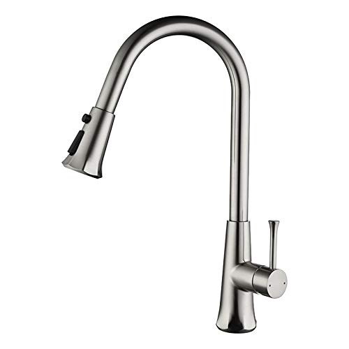 Robinet de cuisine en laiton avec douchette extractible pour évier moderne