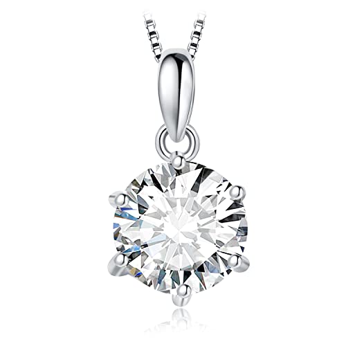 JewelryPalace 2ct Classique Cubic Zirconia Pendentif Taille Rond Solitaire Argent 925 Femme, Or...