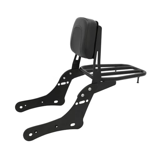 Porte-bagages moto avec dossier sissy bar amovible compatible Kawasaki Vulcan S 650