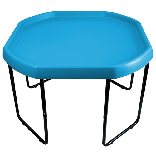 Large Sky Blue 100cm Plastic Activity Sand & Water Mixing Play Tray with Stand Adjustable to 3 Heights.