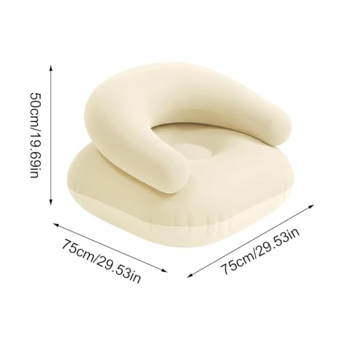 Sofá inflable portátil y tumbona plegable en forma de U para acampada 4
