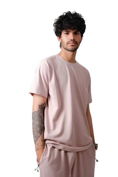 og Co-ord- Solid Pink Set Majestic Classic Set Nightwear T-Shirt & Shorts Casual Wear | Night Outfits-picture-29