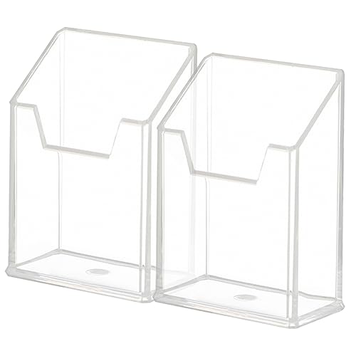 NUOBESTY 2stücke Transparente Acryl Stiftehalter Und Make-up Pinsel Organizer Für Schreibtisch Großer Kapazität Schreibwaren Aufbewahrung Stabiler Kosmetik Bürobedarfhalter