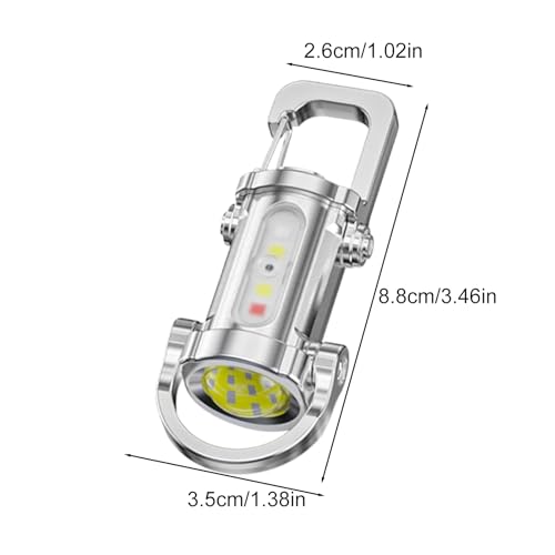 Mini Keychain Flashlight - USB Rechargeable Survival Light, Compact LED Torch | Waterproof Equipment Device, Multi Mode Signaling Tool For Hiking Mountaineering Camping Adventure Outdoor Act – Image 3