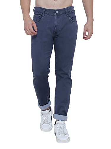 Image of Strechable Denim Regular Fit Mid Waist Light Weight Soft Feel Stretchable Denim Jeans Pant for Men