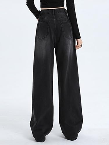 Wide Leg Jeans for Women High Waist Straight Leg Denim Pants Baggy Casual Loose Boyfriends Trousers Y2K2