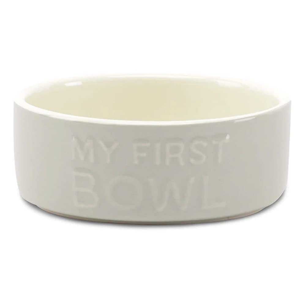 Scruffs My First Bowl Small Stoneware Pet Food Bowl 13 cm x 13 cm x 5 cm Grey