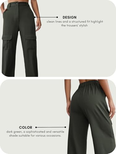 Image of Leriya Fashion Women's Loose High Rise Trouser | High-Waist Korean Pants | Formal Track Pant | Cargo Style Baggy Trendy