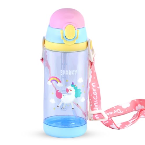 Attro Uni Cute & Functional 600ml Water Bottle with Unicorn Print & Hydration Tracker Easy to Carry Detachable Belt,Leakproof Ideal-School & Outdoor-Sparky Blue (B0CN6V2B7W) Amazon Price History, Amazon Price Tracker
