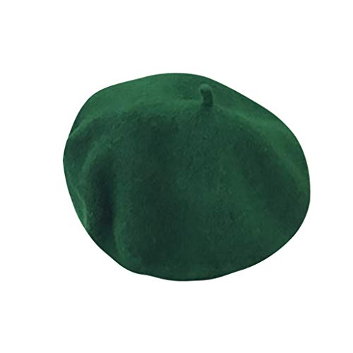 Gorro de lana para niños, estilo retro, para niñas, sombrero de pollo para niños (color verde, talla única), verde, Talla única