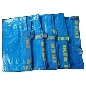 Ikea – 5 x Frakta blauwe grote tassen – ideaal voor gebruik buitenshuis en voor opslag (max. belasting – 25 kg)