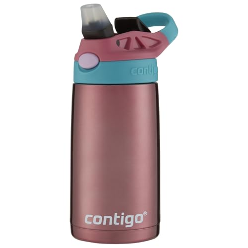 Contigo Kids Straw Stainless Steel Water Bottle with AUTOSPOUT Lid 13oz Punch - image 5