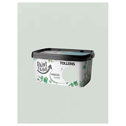 TOLLENS Pintura Plástica Ecológica Paint&Go 4L (Verde Aguamarina)