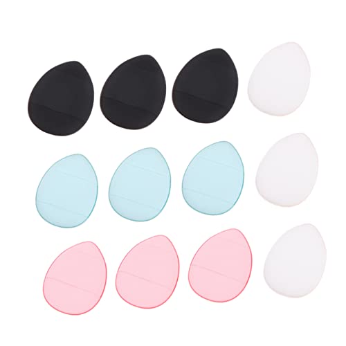 LIFKOME 12Pcs Finger Makeup Puff Versatile Dry Wet Powder Applicators for Foundation Concealer Cream Portable Beauty Tools