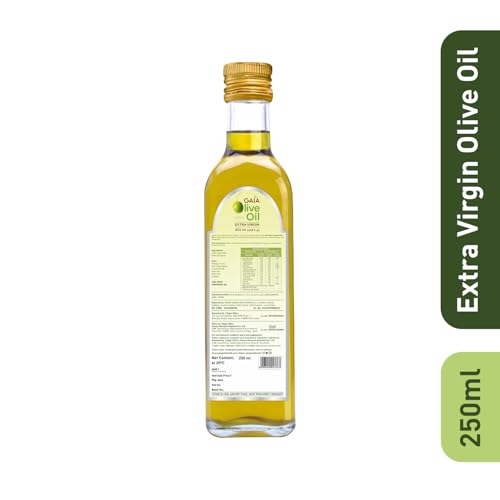 Image of GAIA Extra Virgin Olive Oil,250Ml Bottle Heart Healthy Superfood,Natural &Cold Extracted Olive Oil Ideal For Drizzling On Salads&Sauteed Vegetables Packed With Anti-Aging Benefits & Improved Digestion
