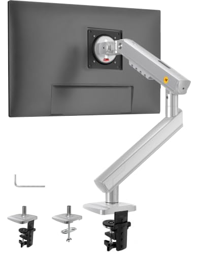 Image of NB Single Computer Monitor Mount, Monitor Stand fits up to 32 Inch, Mechanical Spring Monitor Arm, VESA 75 /100 mm, Model-A5 (Sliver)