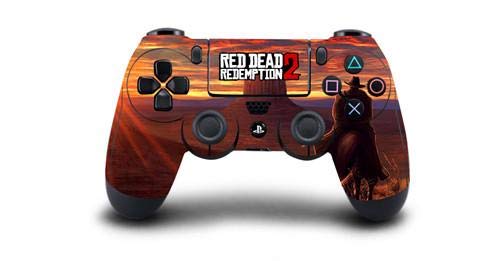 Homie Store Red Dead Redemption 2 PS4 Skin Sticker Decal Vinyl for Sony PS4 Playstation 4 Dualshock 4 Controller Skin Stickers - A2 QBTM1047