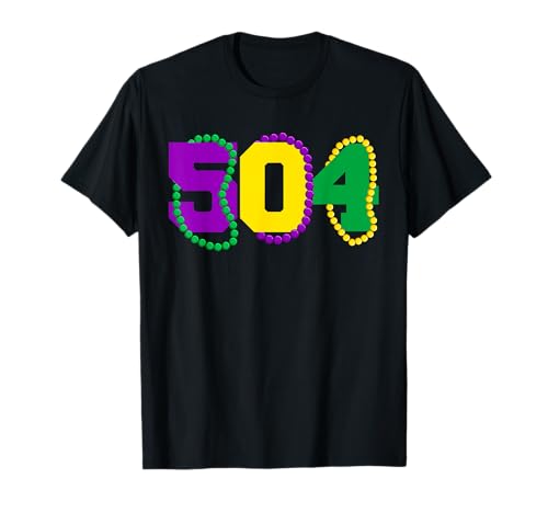 Divertente 504 new orleans mardi gras abbigliamento