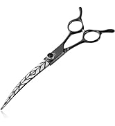 DRGSKL Gebogene Hundepflegeschere Professionelle Sichere Runde Spitzen Haustier Fellschere Pflege...