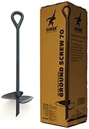 GIBBONSlacklines Unisex Youth Fixing Point Ground Screw, Earth Anchor, Length: 70cm, Width (Plate): 20cm, Slacklining Without Trees, Black, 3.1 kg