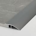 NILZA Aluminum Floor Transition Strip, 3/4' 4/5" Threshold Ramp, 36in, Gray, High 1.5cm (5/8")
