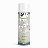 BRICOSALVAJE Spray per vasche e piatti da doccia, bianco ceramica, 400 ml, vernice spray per sanitari, vernice e riparazione