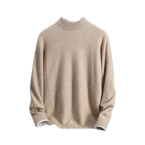 Men's Wool Sweaters - Semi-High-Neck Thick Warm Knitted Solid-Color Casual Winter Sweaters
