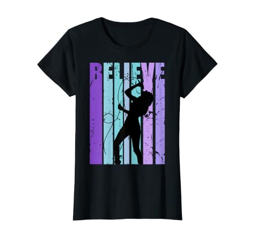 Retro Singer Womens Girls Pop Star Singing Performer Artist T-Shirt