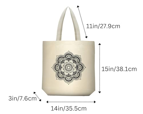 Image of Canvas Tote Bag for Women with Zipper