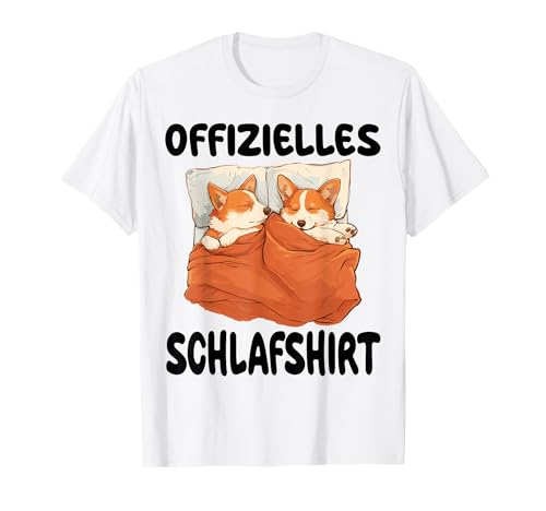 Lustiges Welsh Corgi Pembroke Offizielles Schlafshirt T-Shirt