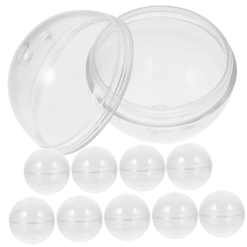 BESTonZON 10pcs Plastic Shells for Vending Smooth Touch Gumballs Party Favor Storage
