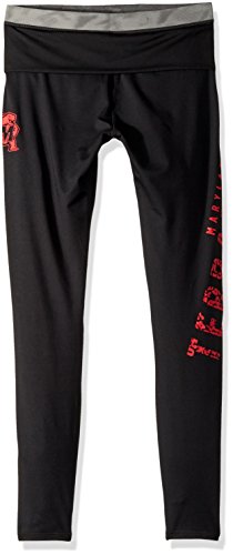 NCAA Maryland Terrapins Juniors Elastic Heart Legging, Black, Medium(7-9)